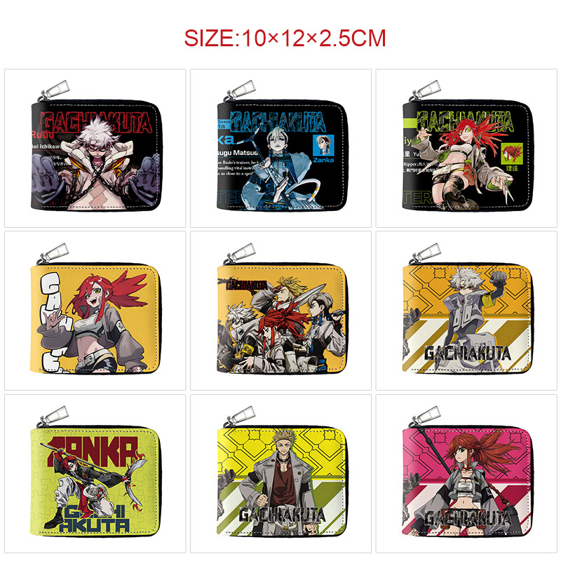 Abyss War Ghost GACHIAKUTA theme wallet Men's and women's short…