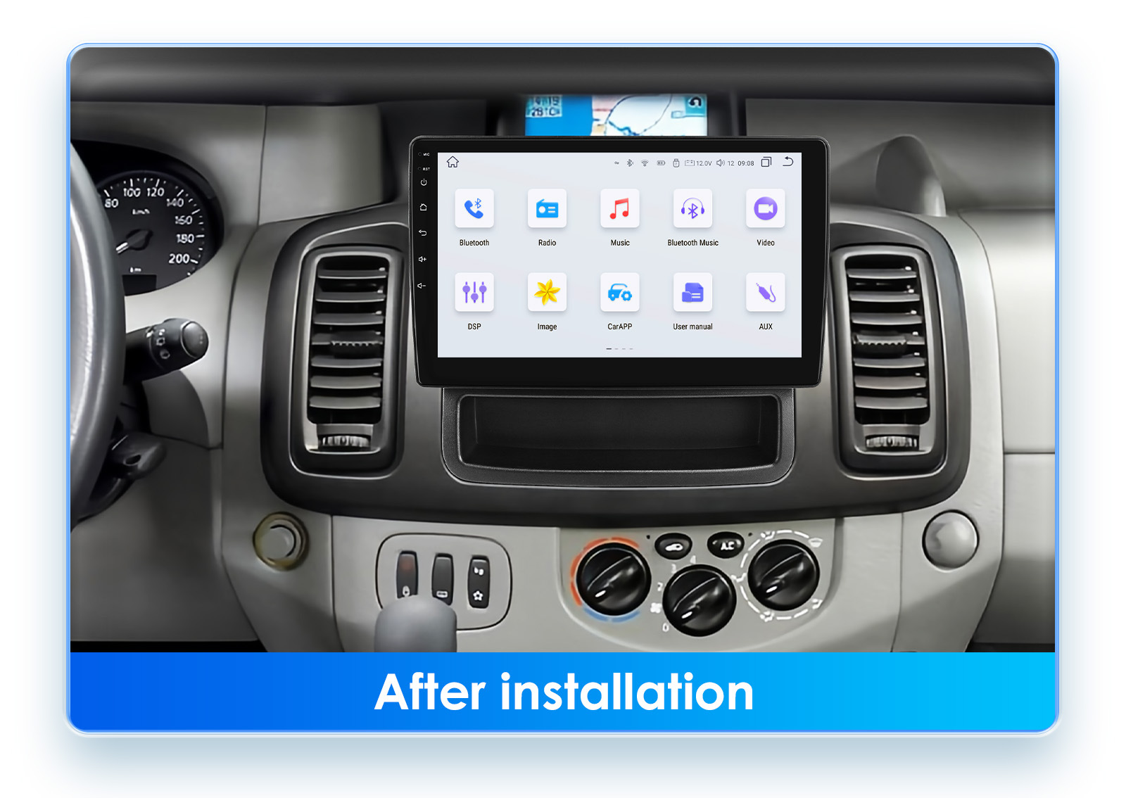 Suitable for 10-14 Renault Trafic Opel Vivaro Car Android Large Screen Navigation Gps All-In-One Machine