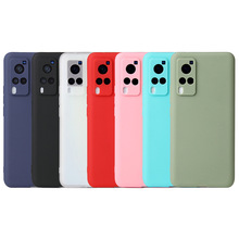 适用vivoX60手机壳Y53S糖果色磨砂TPU保护套S10 V21全包软壳跨境