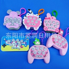 迷你掌上游戏机卡通图案打地鼠电子发光解压玩具小钥匙扣投影相机