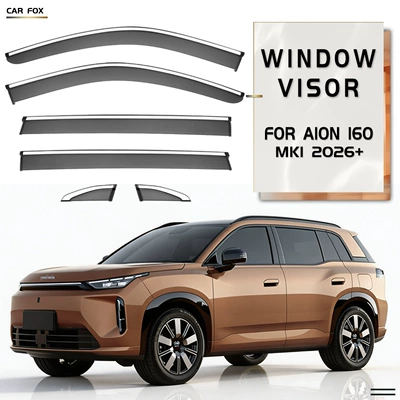 Aion I60 Window Visor, Rain shield - standard-packaging-without-logo-6pcs-aian-i60-mk1-2026-pc-with-bright-strip-rain-shield