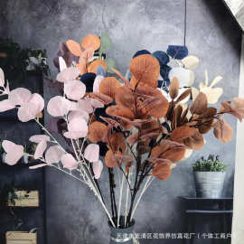 跨境爆款仿真尤加利叶仿真花家居苹果叶装饰摆件婚庆礼堂装饰布置