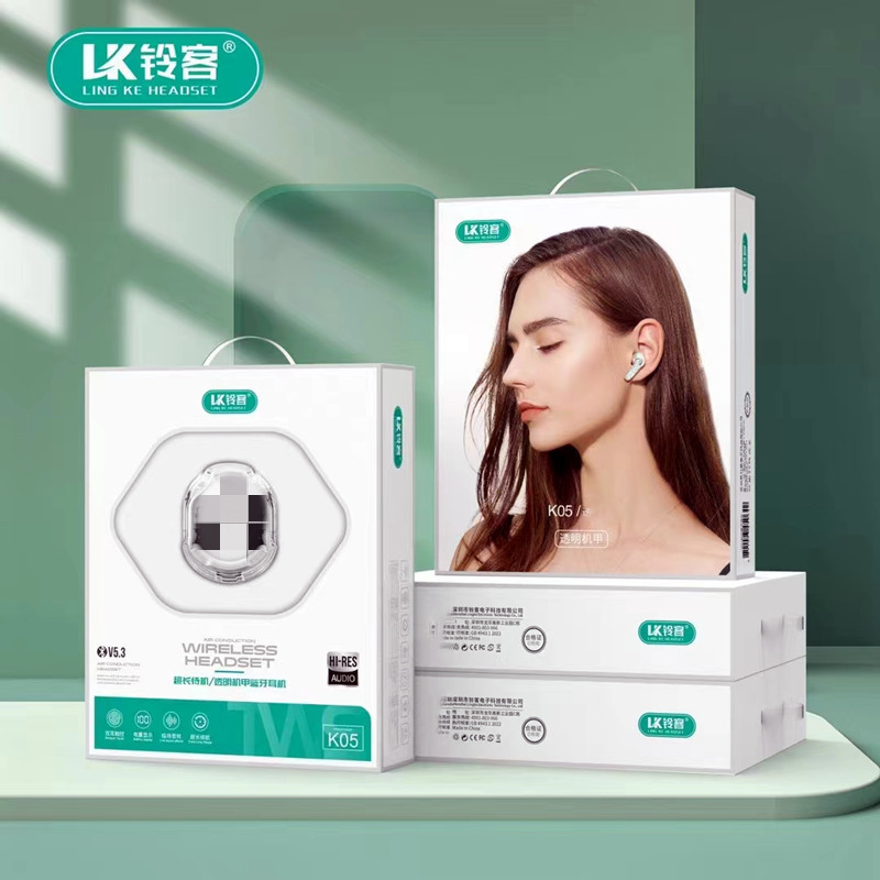 Wireless Bluetooth Headset with Digital Display Breathing Light Fashion Binaural Ten Transparent Cabin Upgraded Bluetooth Headset Boxed