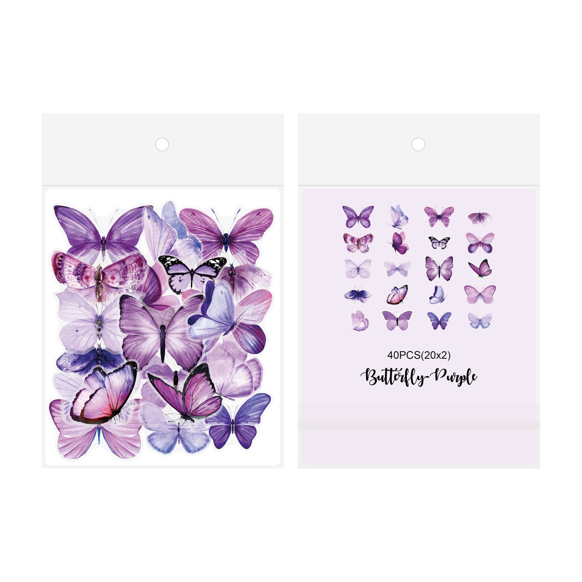 15g Weight Gift Stickers Event & Party Supplies Casual Occasion Classic Style Butterfly Pvc Self-adhesive Casual Gift Stickers
