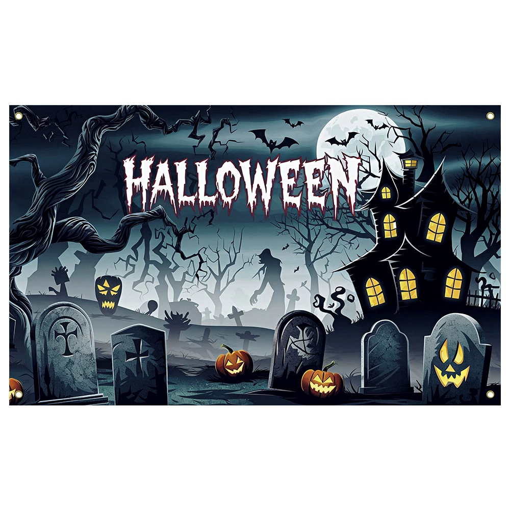 Амазон Halloween Dekor background баннер призрак фестиваль Жуткая атмосфера декор хэллоуин вечер фон ткань