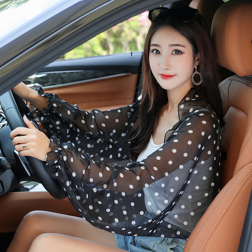Sun protection shawl sleeves for women in summer UV protection thin chiffon driving and riding artifact long-sleeved sun protection clothing