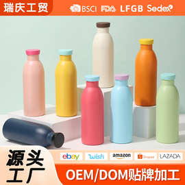 亚马逊新品大容量不锈钢保温杯牛奶杯可乐瓶高颜值运动水杯定制