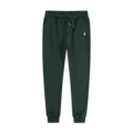 Pants-dark green-white label