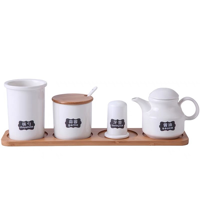 竹木托盘 日式茶盘寿司盘水果盘调味罐底板托盘 陶瓷罐竹底座|undefined