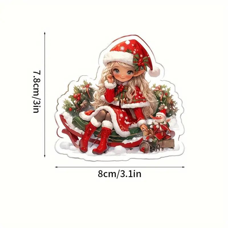 Amazon transfronterizo nuevo acrílico plano creativo de dibujos animados espejos retrovisores de automóviles decoración de Navidad mochila