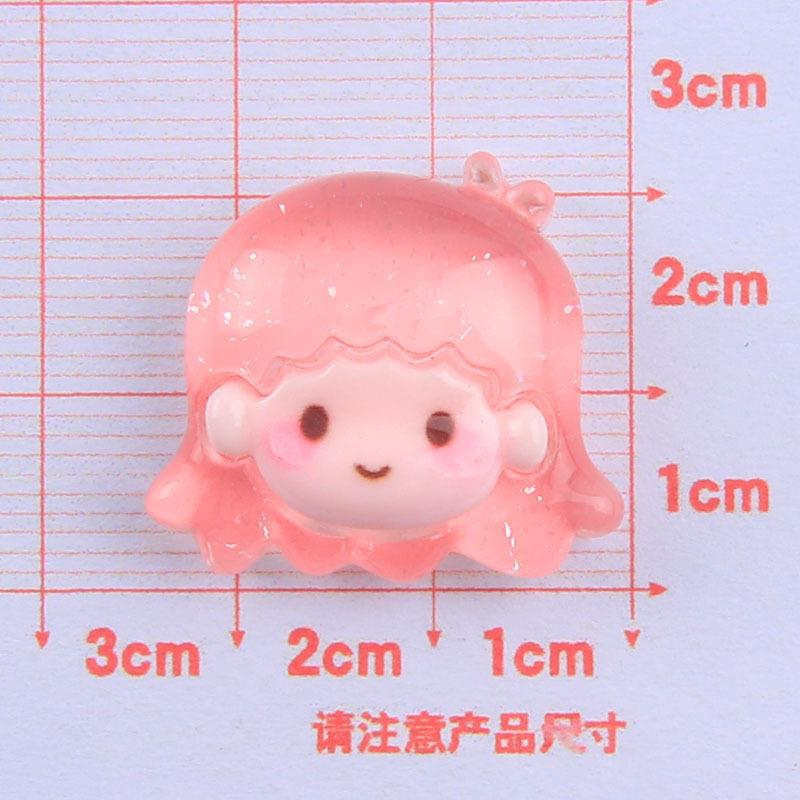 Nueva historieta permeable al hielo chica Super linda chica perro resina accesorios al por mayor DIY crema pegamento refrigerador pegatinas