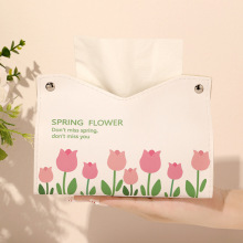 创意郁金香抽纸盒家用客厅车用纸巾盒收纳餐巾车载纸巾套高档奢华