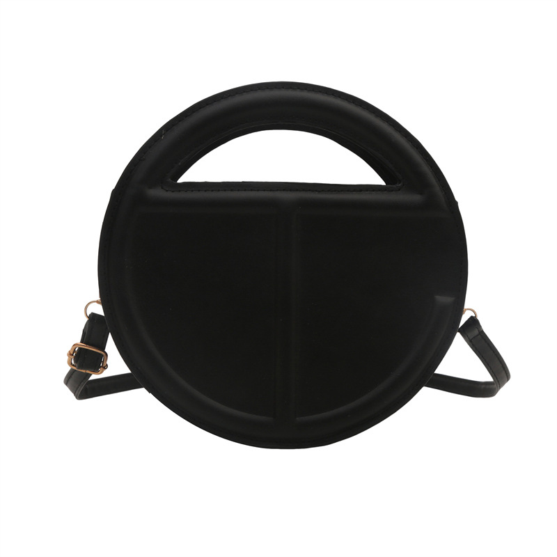 Elegant Women's Round Crossbody Bag With Unique Texture Design_voghion.com