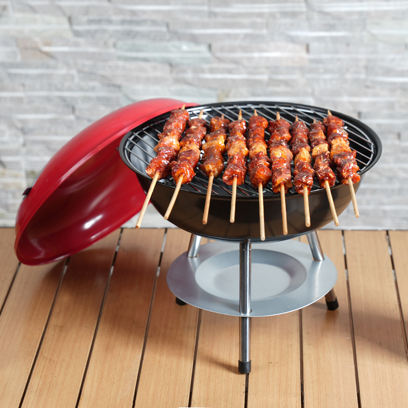 Spot horno de manzana redondo de 14 pulgadas parrilla pequeña portátil parrilla al aire libre parrilla pequeña parrilla al aire libre