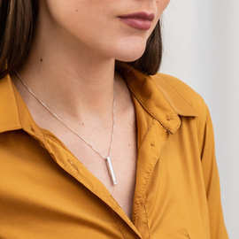 ETSY亚马逊欧美跨境条形钛钢镀18K金名字情侣生日石幸运项链吊坠