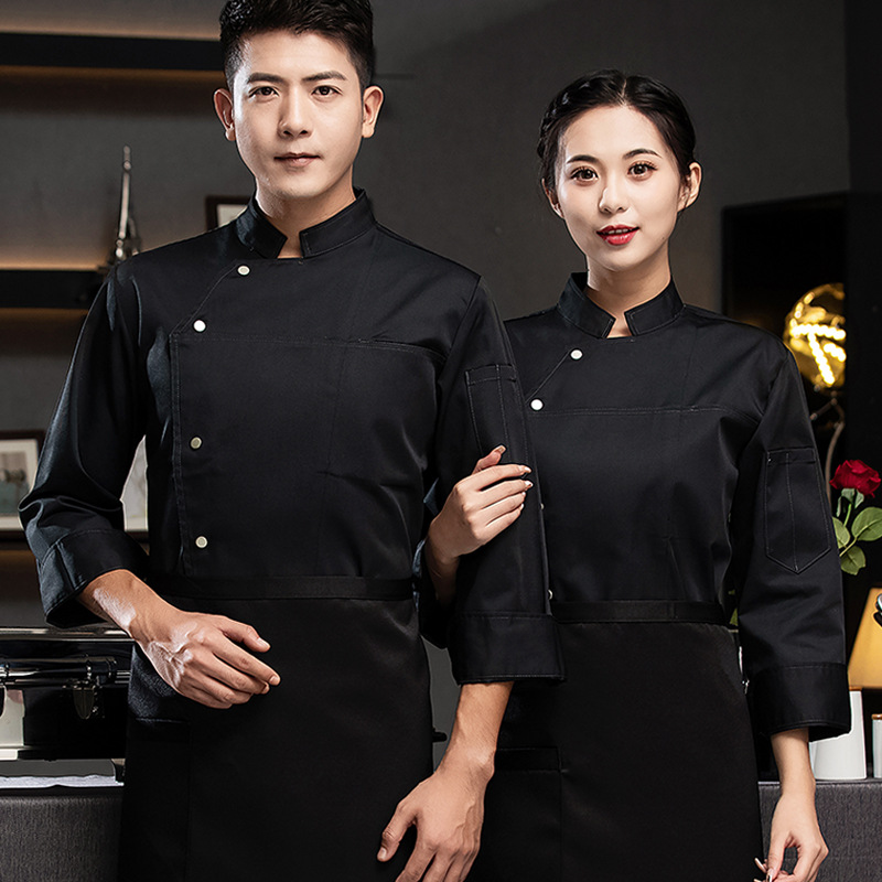 Ropa de trabajo de chef de estilo romántico francés de alta calidad, ropa de otoño e invierno para hombres y mujeres, herramientas de cocina de catering, chef ejecutivo