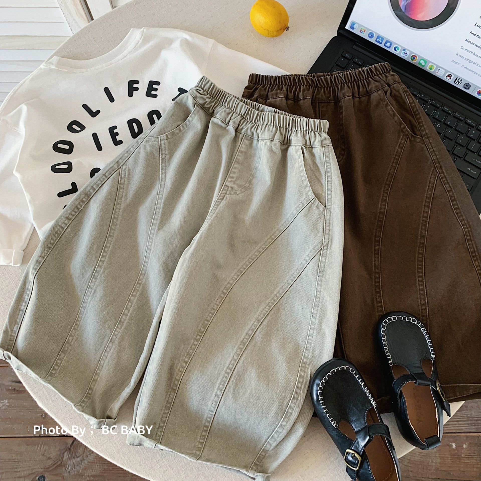 Children's autumn solid trousers for boys girl's