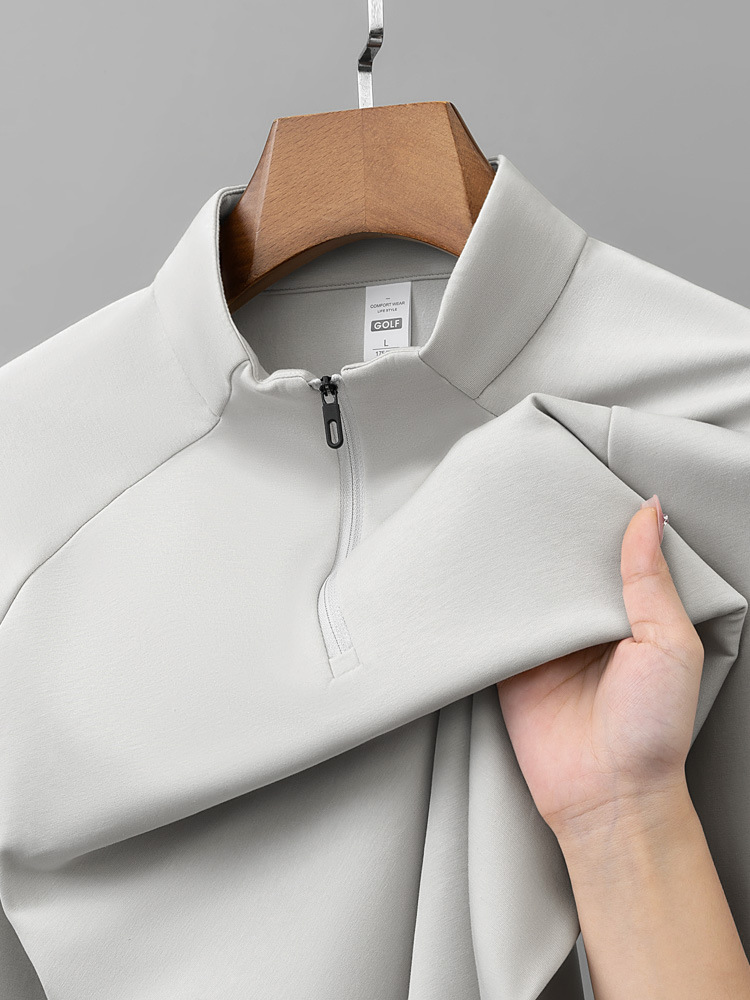 Мужской хлопковый цветной спортивный дорожный лонгслив с молнией для отдыха