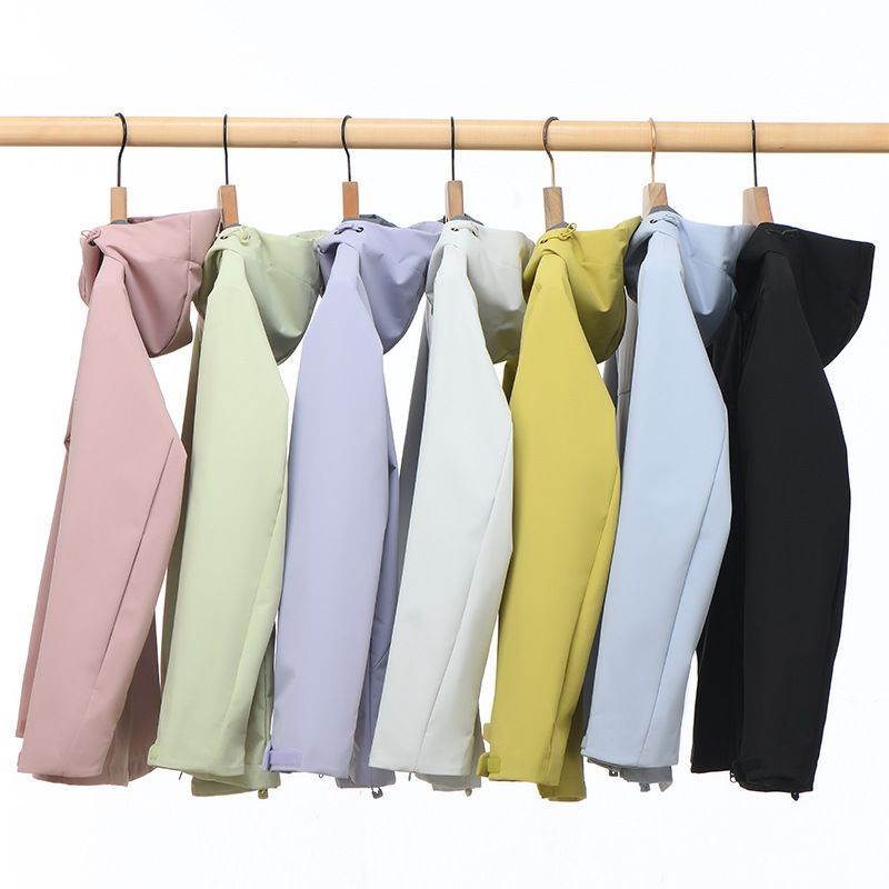 2025 Spring and Autumn New Outdoor Single Layer Thin Windproof Charge Clothes Men's Hooded Coat Jacket Couple's Coat Women