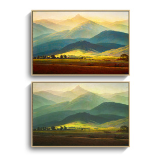 Modern Minimalist Living Room Decorative Painting Giant Mountain Banner Bedroom Hanging Painting Hotel Apartment Inkjet Mountain Landscape Oil Painting