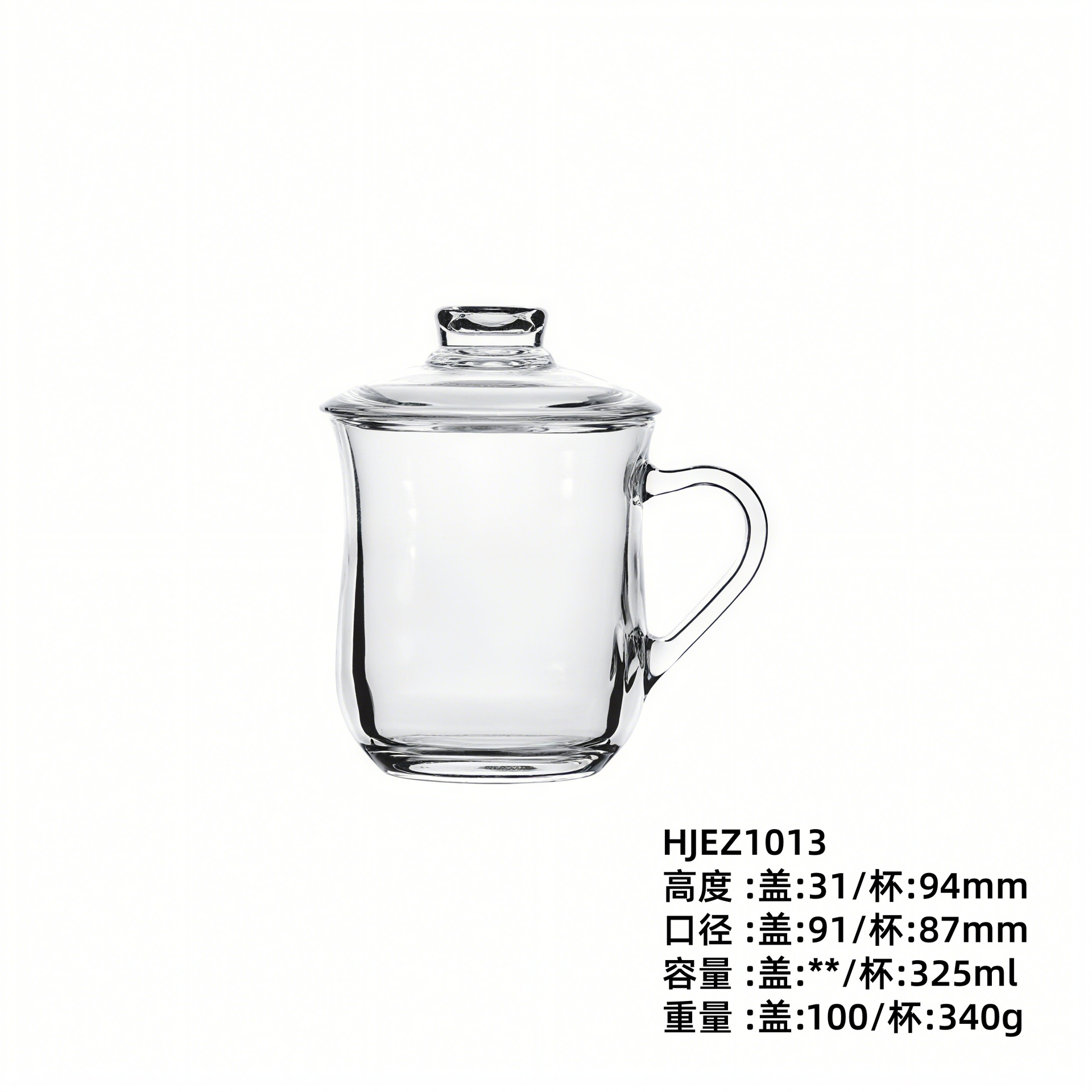 Taza de té de vidrio grueso al por mayor con taza de té cubierta con mango de taza de té de oficina doméstica con taza de agua para beber taza de té