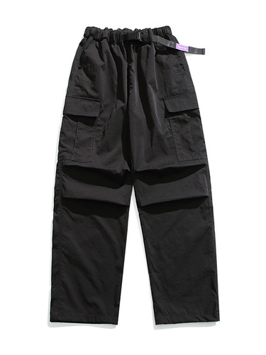 Conductive Night Purple Work Pants for Men Spring 2024 New Functional Windbreak Parachute Pants Unisex Loose Straight Leg Pants
