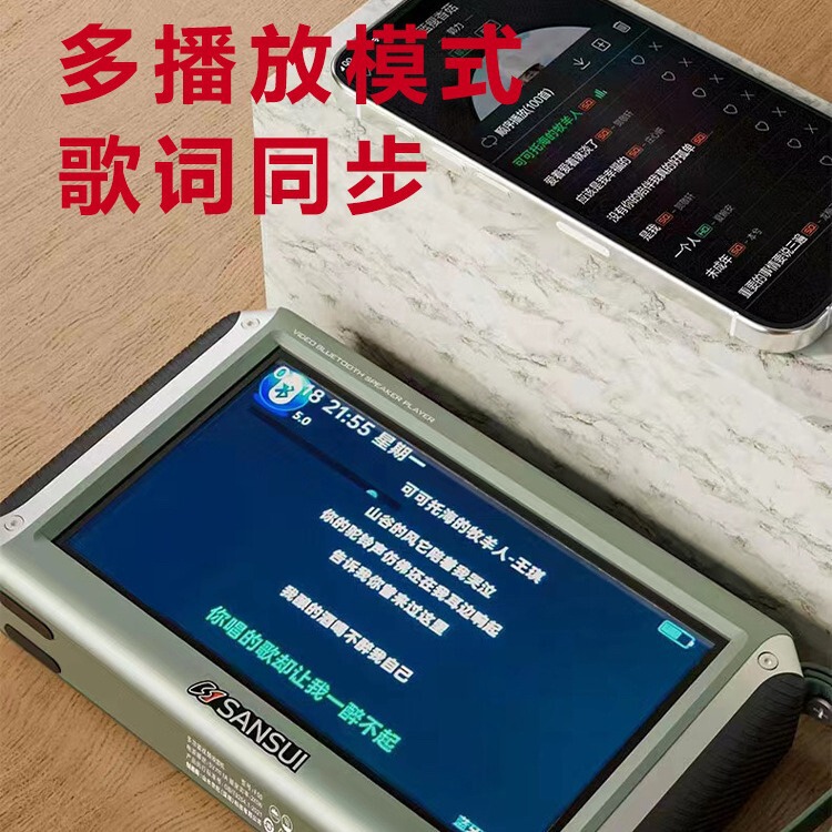 2025年新型F55高画質MP4ビデオプレーヤー、ラジオ、Bluetoothスピーカー、高齢者向けポータブル映画鑑賞機|undefined