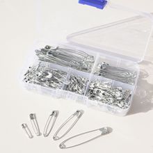 盒装别针金属办公文具大中小号组合260个 小格装配件工具手工批发
