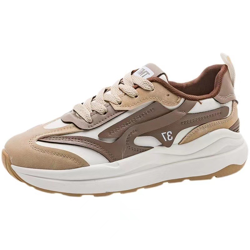 Forrest Gump Old Shoes New Spring and Autumn Fashion Zapatos de mujer de suela gruesa Venta al por mayor transfronteriza Deportes de ocio con zapatos blancos altos