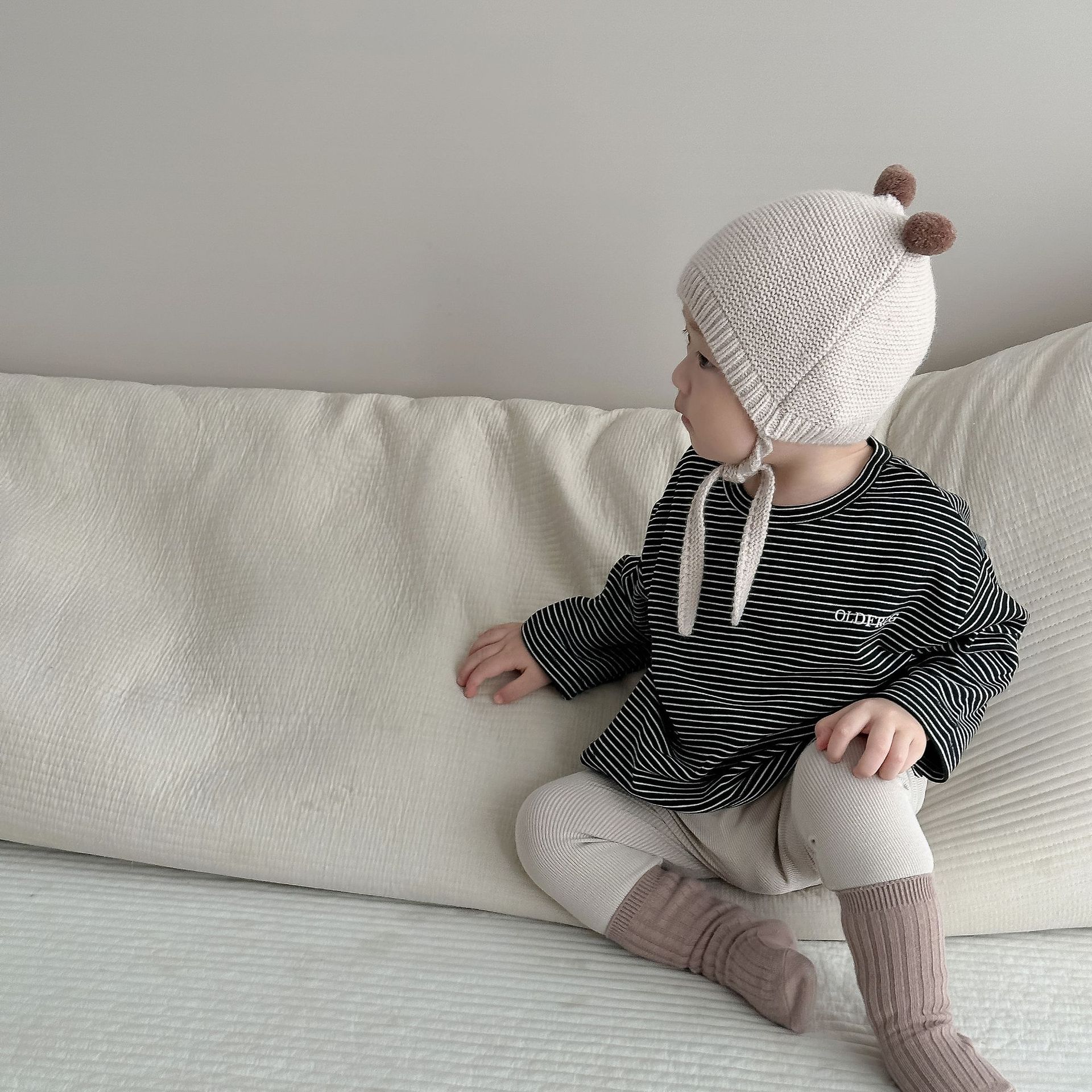 Conjunto de camisa de manga larga para niños, estilo coreano, ropa infantil, ropa de primavera para bebés, conjunto de dos piezas para niños image 4