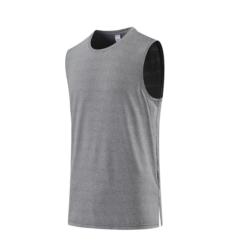 Chaleco deportivo transfronterizo verano para hombre suelto talla grande sin mangas ropa de fitness sudor violento baloncesto chaleco de secado rápido