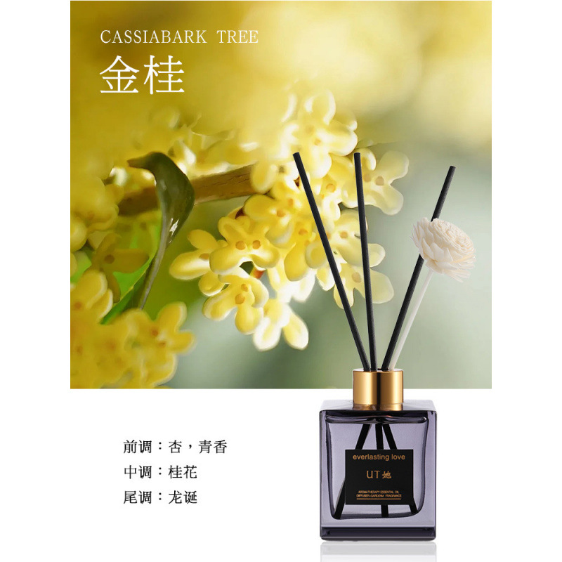 Aceite esencial aromático sin fuego UTA aromático aromático refrescante de aire duradero habitaciones domésticas baños inodoros de gran capacidad de expansión