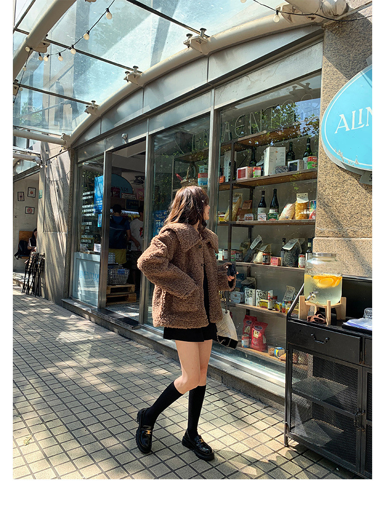 葡萄妈Studiolee英伦风小皮鞋女小金扣圆头一