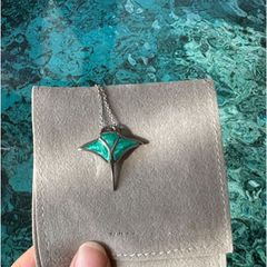 オリジナルニッチデザインスプリングブルーエナメルクラフトモルディブオーシャンブルーフィッシュネックレスハイエンド