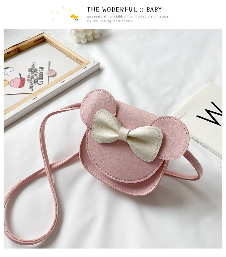 Nueva bolsa de mensajero de los niños lindo Kachu arco pequeño bolsa de hombro niñas bolsa de dibujos animados mini cambio accesorios bolsa