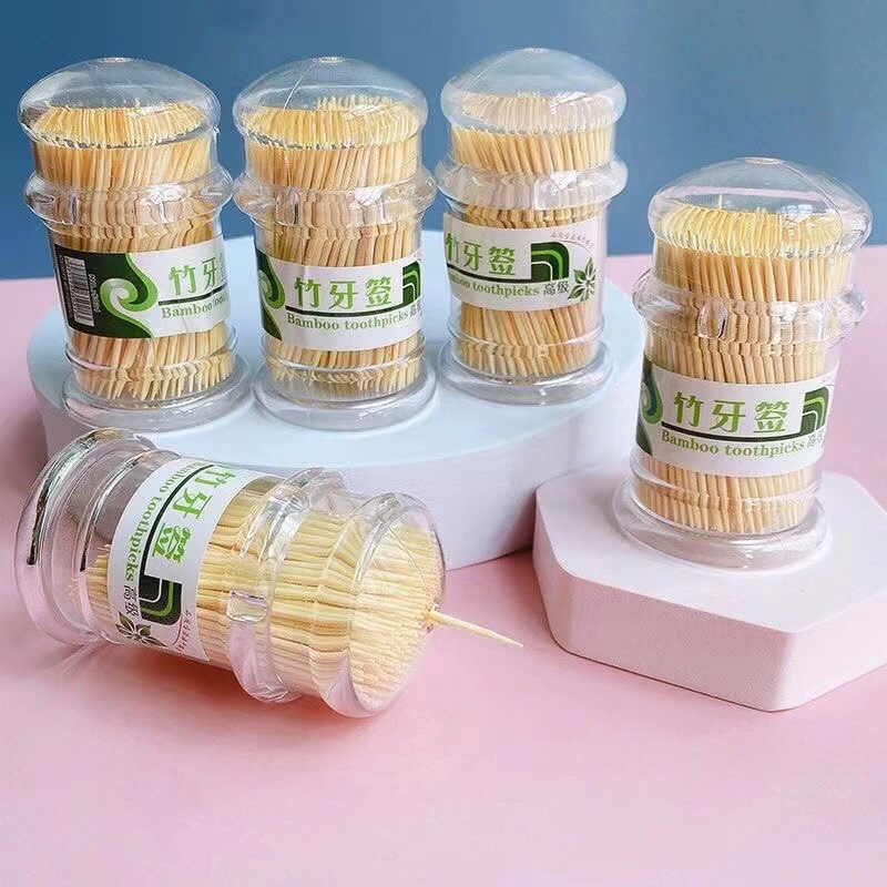 Toothpick wholesale small package high-end toothpick box holder household toothpick artifact hotel household fruit stick bamboo