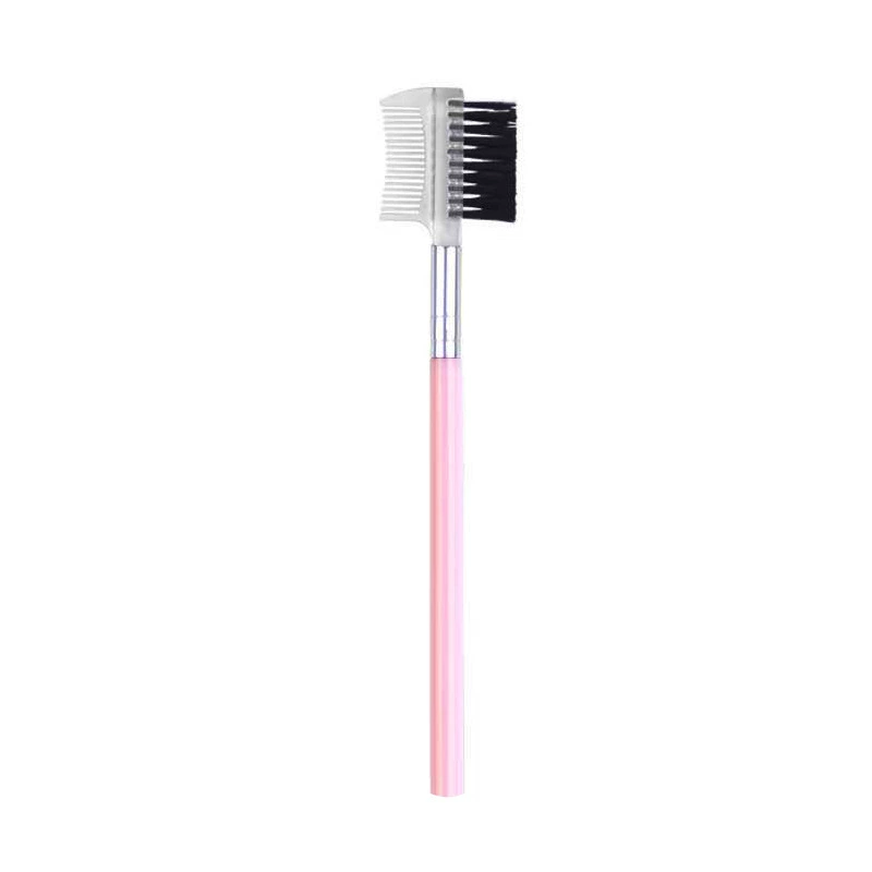Handheld brush, fuchsia face blush for makeup, 5 pieces, (Physicals)