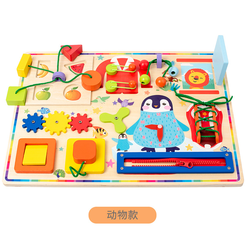 Niños transfronterizos de madera colorido universo ocupado tablero bebé Montessori educación temprana coordinación mano-ojo juguetes educativos entre padres e hijos