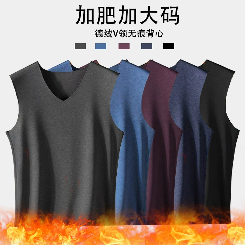 Demi-season warm vest, for middle age, plus size, oversize