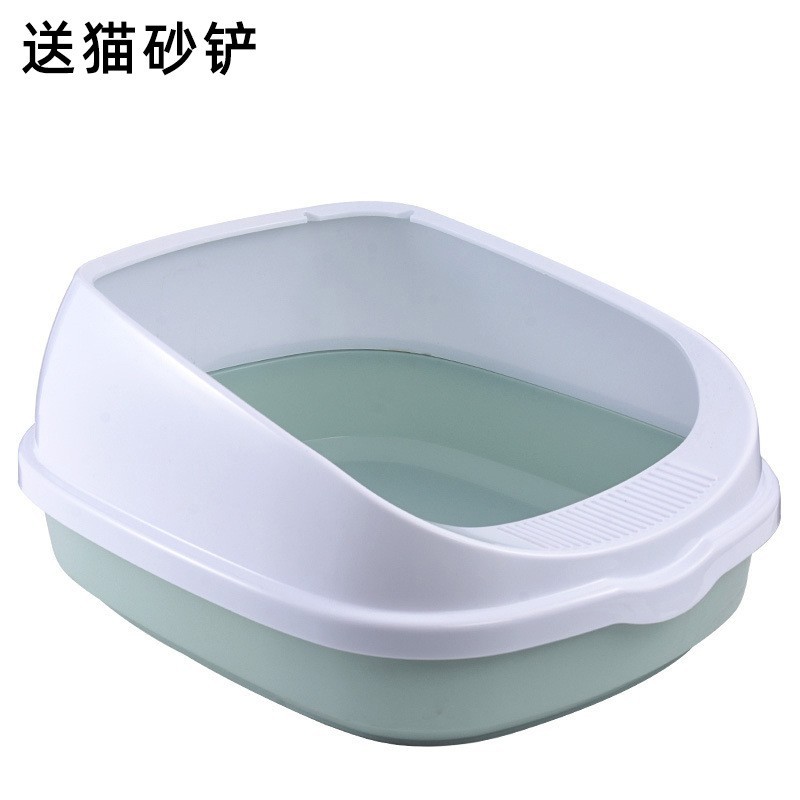 Caja de arena para gatos de gran tamaño Caja de arena para gatos semicerrada abierta Desodorante para gatos Aseo para mascotas Suministros de limpieza en stock al por mayor