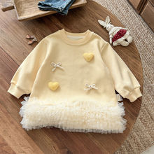 甜小司女童连衣裙秋装新款洋气儿童裙子宝宝公主裙秋季网纱卫衣裙