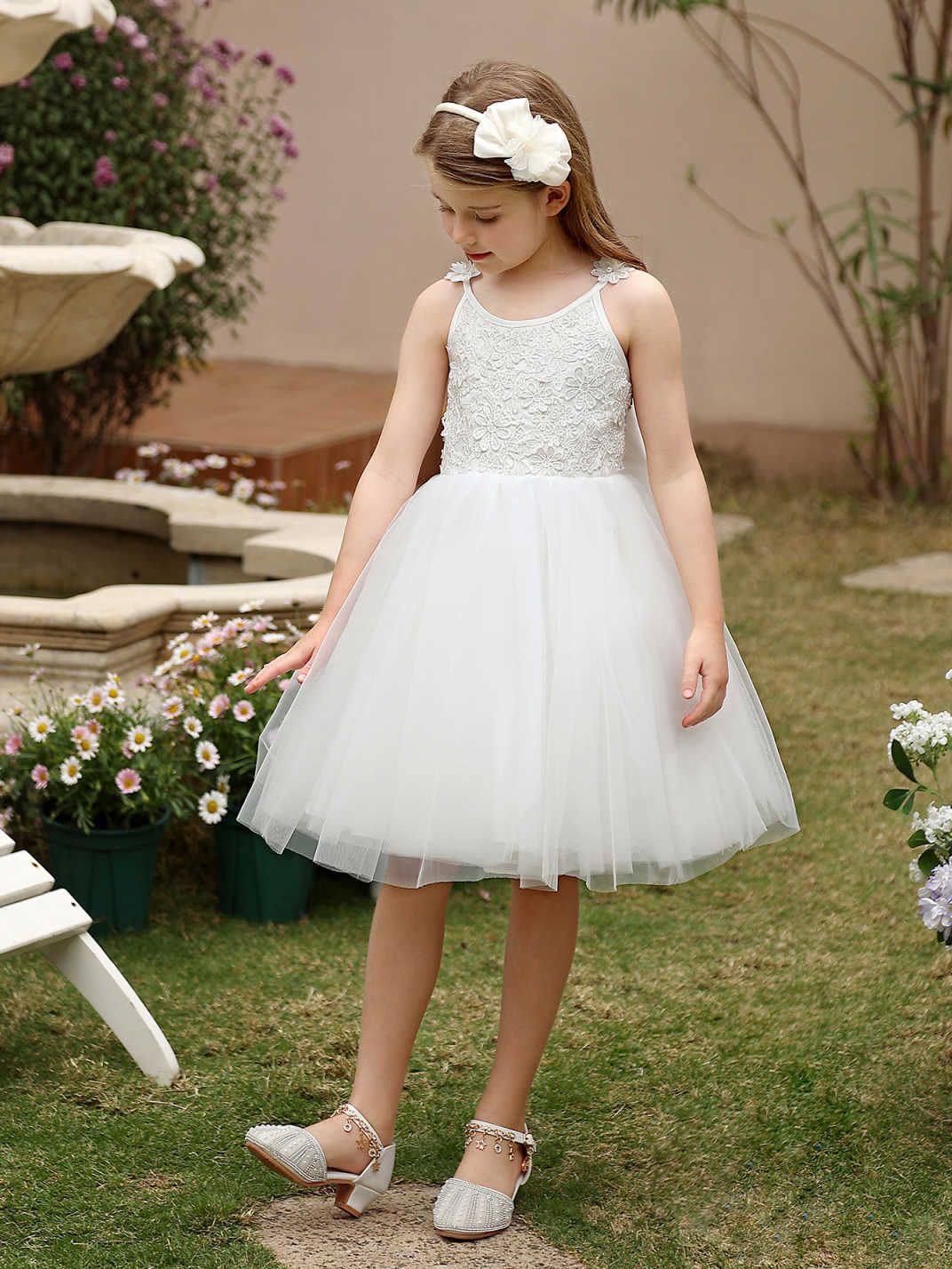 Ropa de niños princesas de flores de estilo extranjero vestido de boda de cumpleaños anfitrión de piano vestido desfile