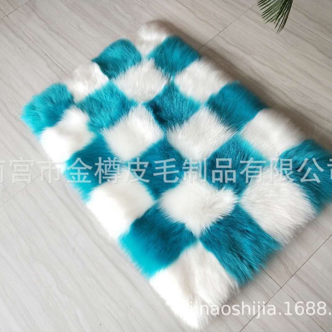 FUENTE Fábrica de lana-como la piel alfombra integrada alfombra de piso ventana de la Bahía manta decorativa de piel de oveja-como la luz alfombra de piso de lujo