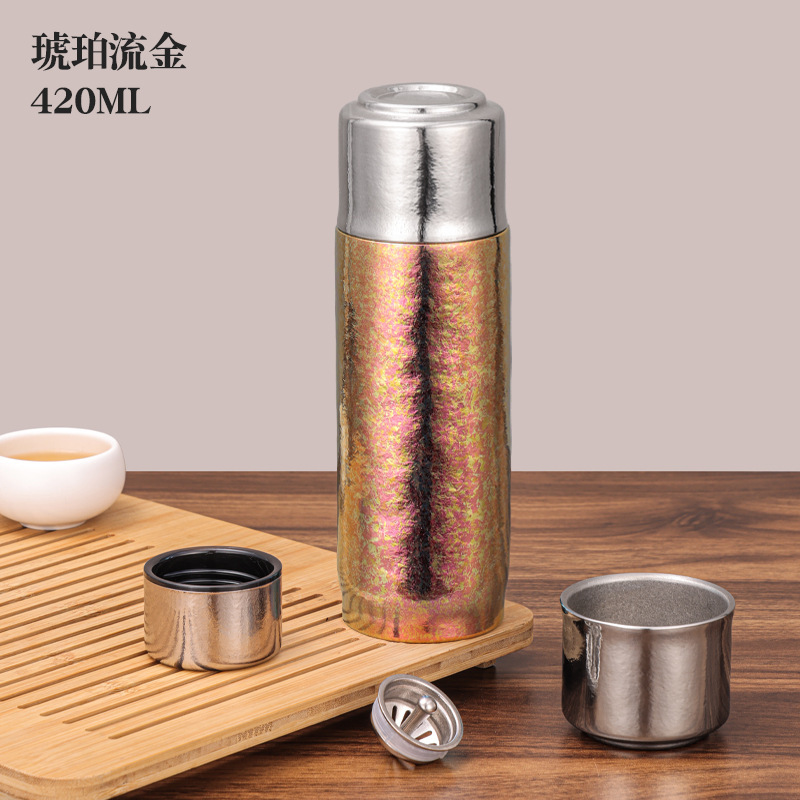 新款磁吸纯钛保温杯双层真空养生磁吸钛杯礼盒装伴手礼礼品批发|undefined