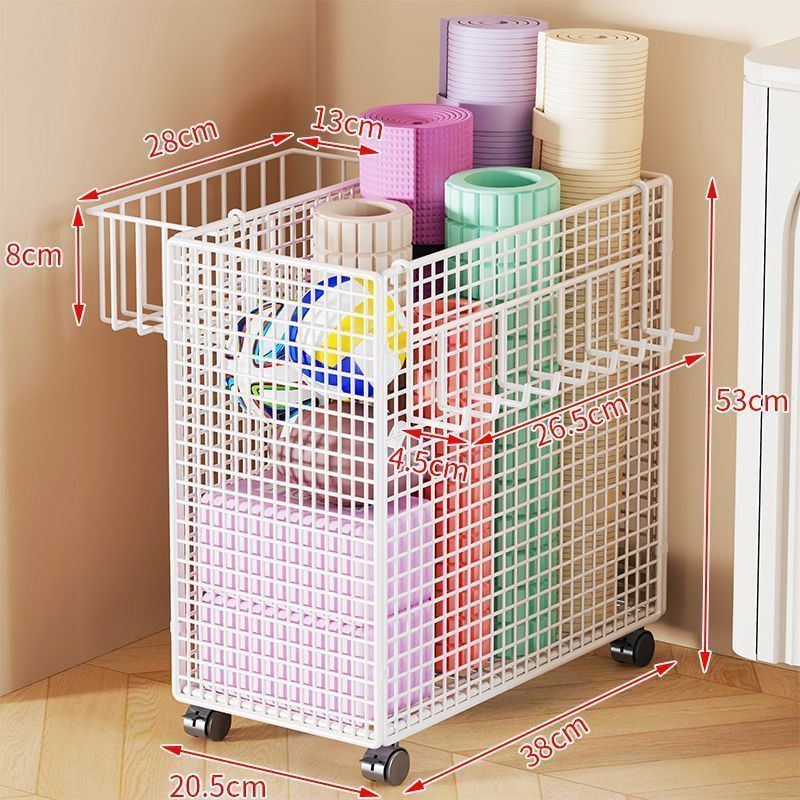 スポーツ用品収納、折りたたみ整理用品、フィットネス・スポーツ用品チューブ、ヨガマット、おもちゃ、車輪付きバスケット、家庭用狭い|undefined