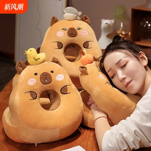 Capybara Nap Pillow, Office Nap Pillow, Girls Classroom, Primary School Students Sleeping on the Table, Pillow