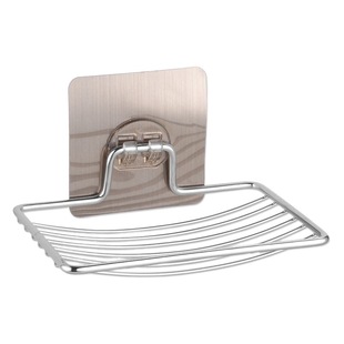 Stainless Steel Soap Rack Soap Box Bathroom Rack Wall Mounted Soap Rack Toilet Drain Free Punch Wholesale