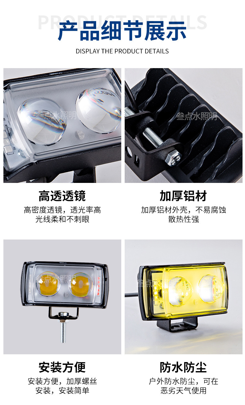 LED Headlight for Electric Motorcycle 12-80V