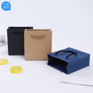 in stock simple eco-friendly kraft paper jewelry tote bag holiday gift bag clothing food shopping bag