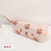 Cartoon cute capacious teaching pencil case for elementary school students, with little bears, oxford cloth, wholesale